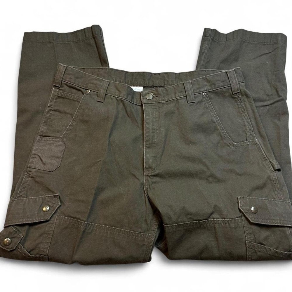 Carhartt B342-DFE Double Knee‎ Faded Ripstop Carpenter Pants Size Actual 38x30